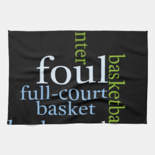 Slam Dunk of Words: Basketball Game of Champions Tea Towel