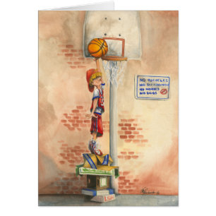Slam Dunk on Basketball Hoop by Jay Throckmorton