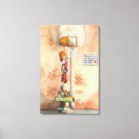 Slam Dunk on Basketball Hoop by Jay Throckmorton