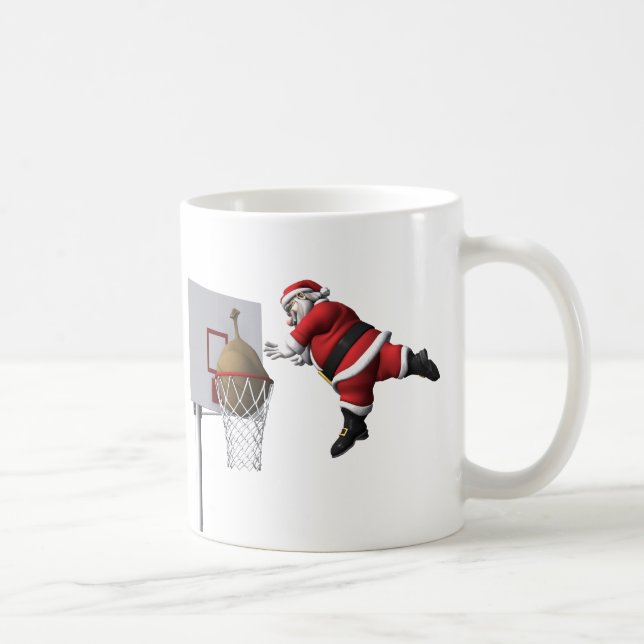 Slam Dunk Santa Claus Coffee Mug (Right)