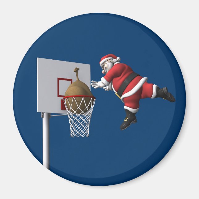 Slam Dunk Santa Claus Magnet (Front)