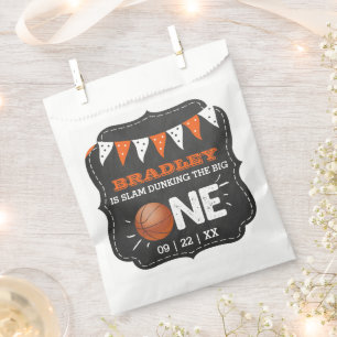 Slam Dunking The Big One   Basketball 1st Birthday Favour Bags