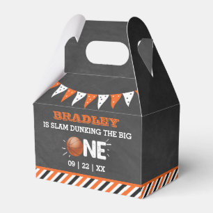 Slam Dunking The Big One   Basketball 1st Birthday Favour Box