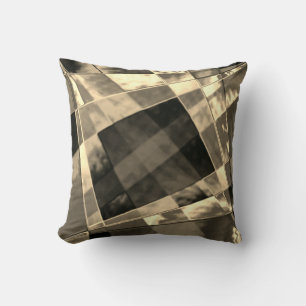 Slanted and frayed rectangles overlapping  cushion