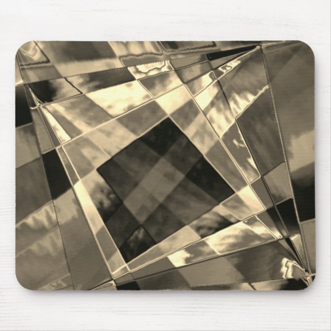 Slanted and frayed rectangles overlapping  mouse mat (Front)