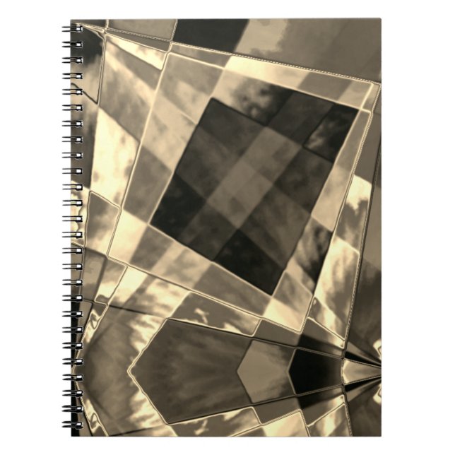 Slanted and frayed rectangles overlapping  notebook (Front)