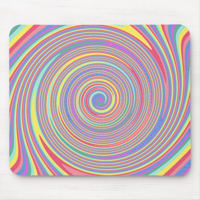 Slanted Colour Lines Swirl Mouse Pad (Front)
