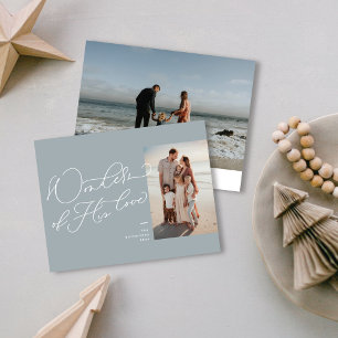 Slanted Script Religious Holiday Photo Card