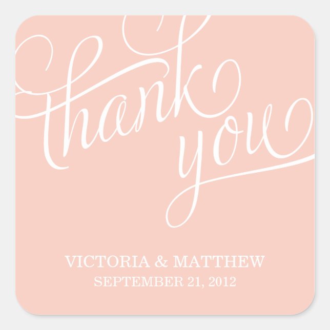 SLANTED | WEDDING THANK YOU LABEL (Front)