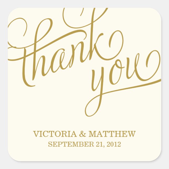 SLANTED | WEDDING THANK YOU LABEL (Front)