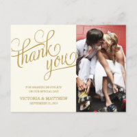 SLANTED | WEDDING THANK YOU POST CARD
