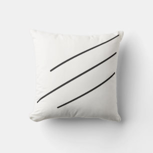 Slanting Black lines Cushion