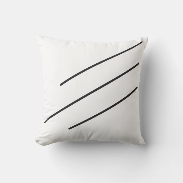 Slanting Black lines Cushion (Front)