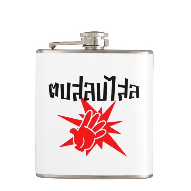Slap You Silly ☆ Dop Salop Salai in Thai Script ☆ Hip Flask (Front)