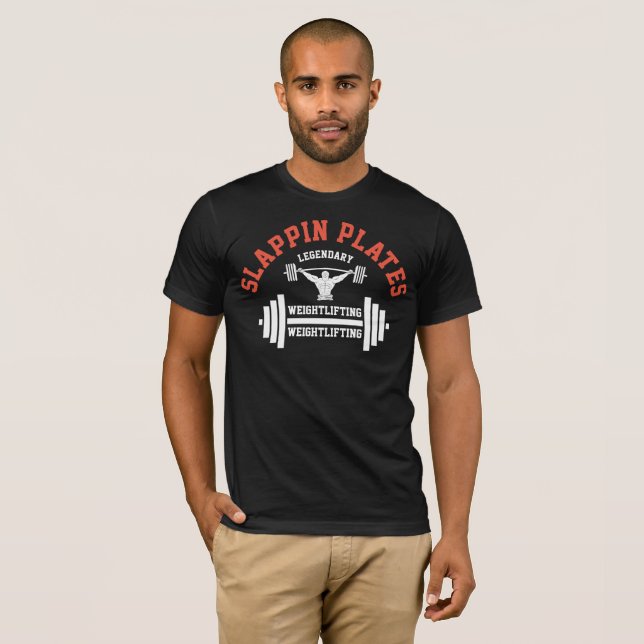 Slappin Plates Weightlifting T-Shirt (Front Full)