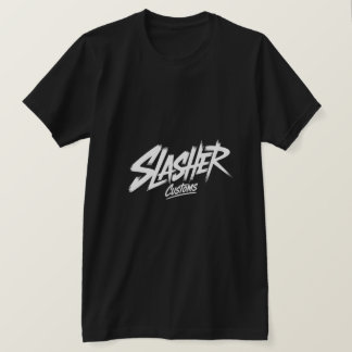 Slasher Customs Edgy Brush Typography T-Shirt