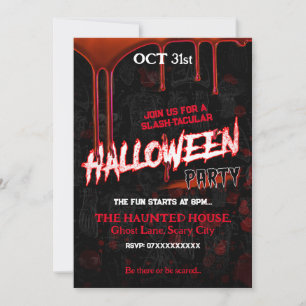 Slasher Halloween Invitation