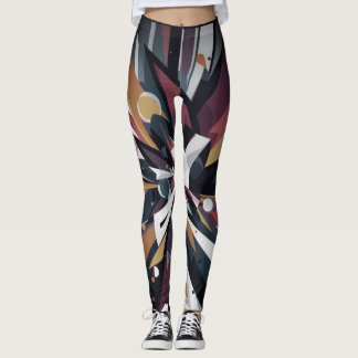 Slashes of Colour on a Pair of Customised Modern Leggings