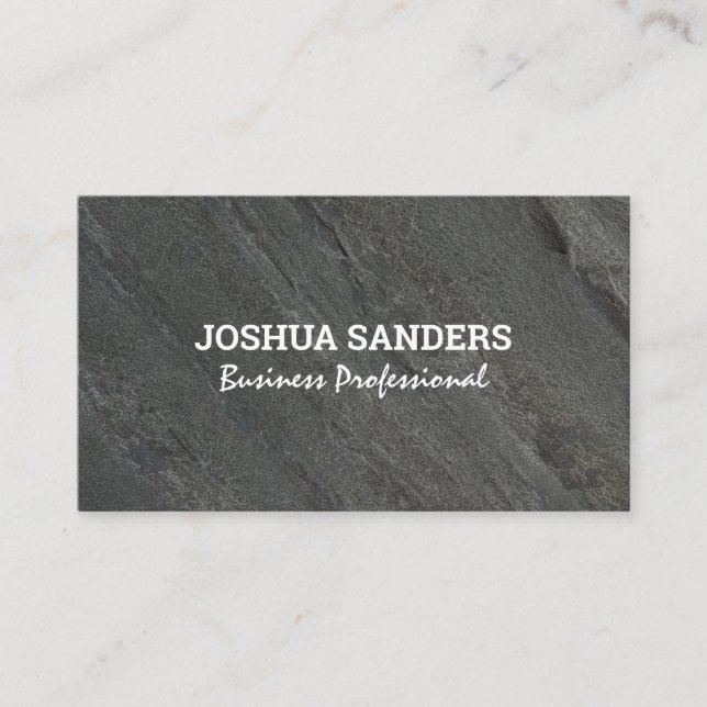 Slate Background Texture Business Card (Front)