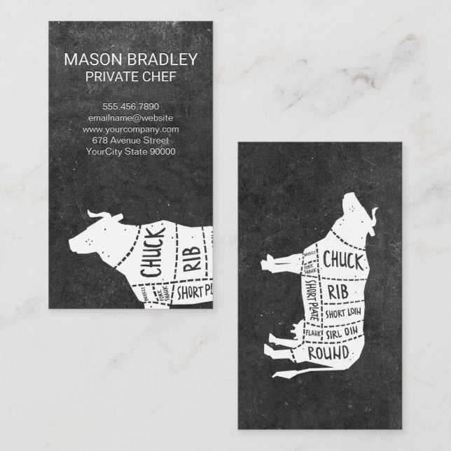 Slate | Beef Chart Business Card (Front/Back)