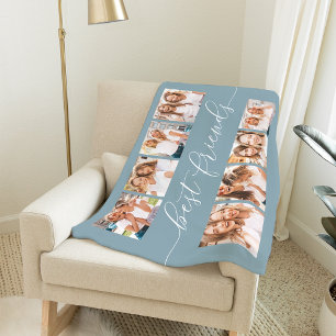 Slate   Best Friends Photo Collage Fleece Blanket