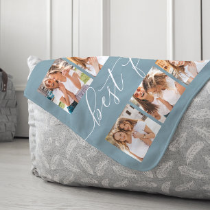 Slate   Best Friends Photo Collage Sherpa Blanket
