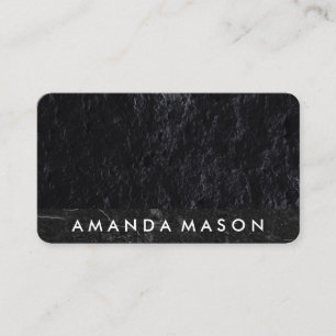 Slate Black Rock   Interior Designer Business Card