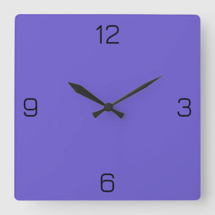 Slate Blue 6A5ACD Colour - Option to Add Name Square Wall Clock