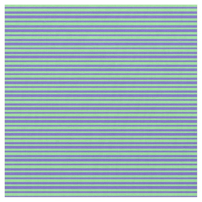 Slate Blue and Light Green Pattern of Stripes Fabric (Close Up)