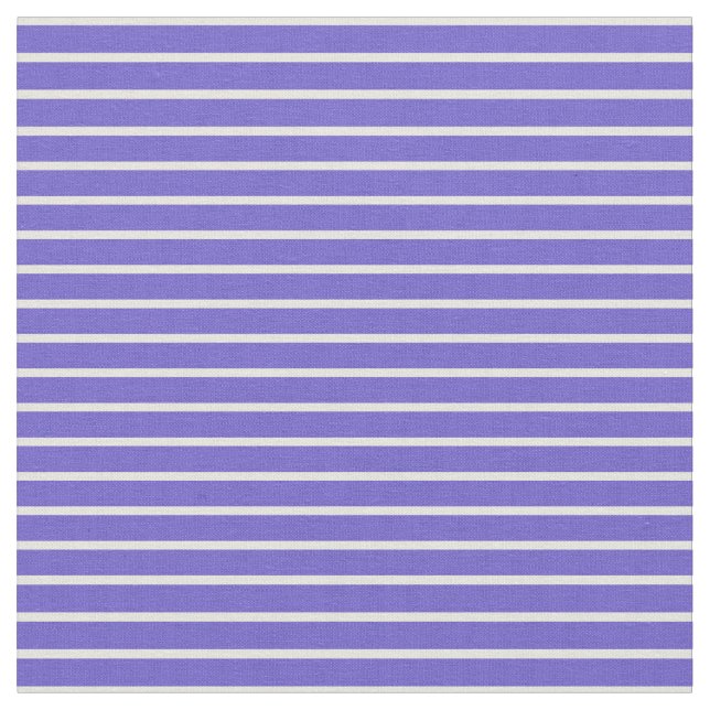 Slate Blue & Beige Coloured Striped Pattern Fabric (Close Up)