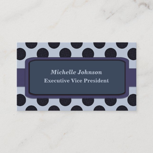 Slate blue Circles Business Card (Front)