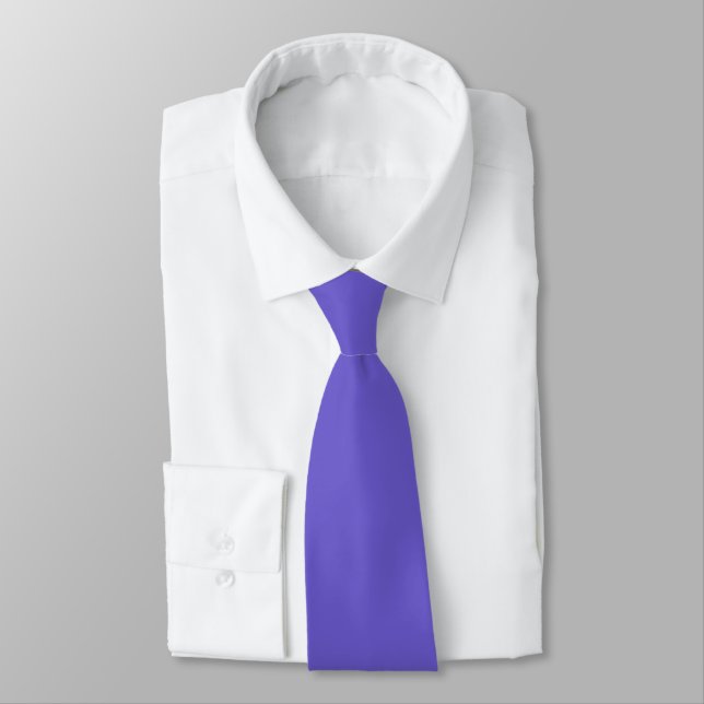 Slate Blue Color Tie (Tied)