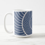 Slate blue cream spiral snail fibonacci  coffee mu coffee mug<br><div class="desc">Cream fibonacci sequence spiral resembles a snail on a slate blue background A unique morning mug option for your tea or coffee for a mathematician,  or snail enthusiast.</div>