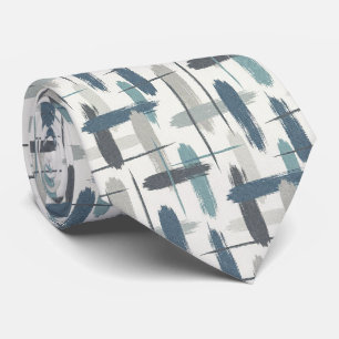 Slate Blue Faux Silk Abstract Designer Style Tie