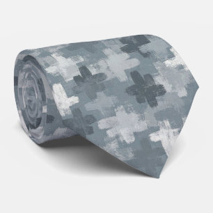 Slate Blue Faux Silk Abstract Designer Style Tie