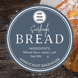 Slate Blue Grey Bakery Sourdough Bread Sticker