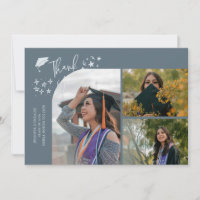 Slate Blue Hand Written Thank You Multi Photo