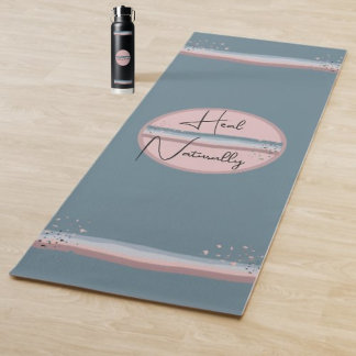 Slate Blue "Heal Naturally" Twilight Yoga Mat