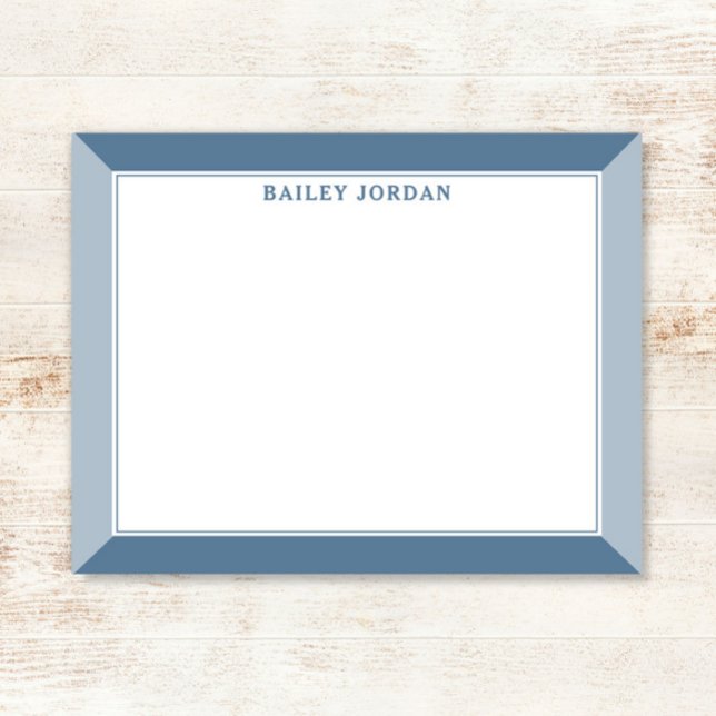 Slate Blue Men's 2-Tone Professional Stationery Card (Creator Uploaded)