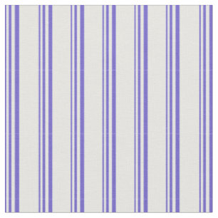 Slate Blue & Mint Cream Coloured Lines Fabric
