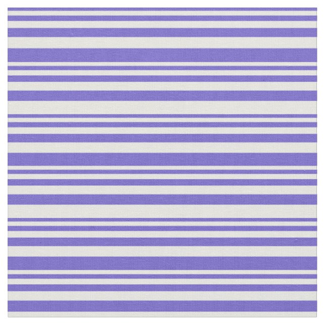 Slate Blue & Mint Cream Coloured Stripes Fabric (Close Up)