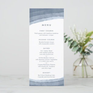 Slate Blue Ombre   Minimalist Boho Wedding Menu