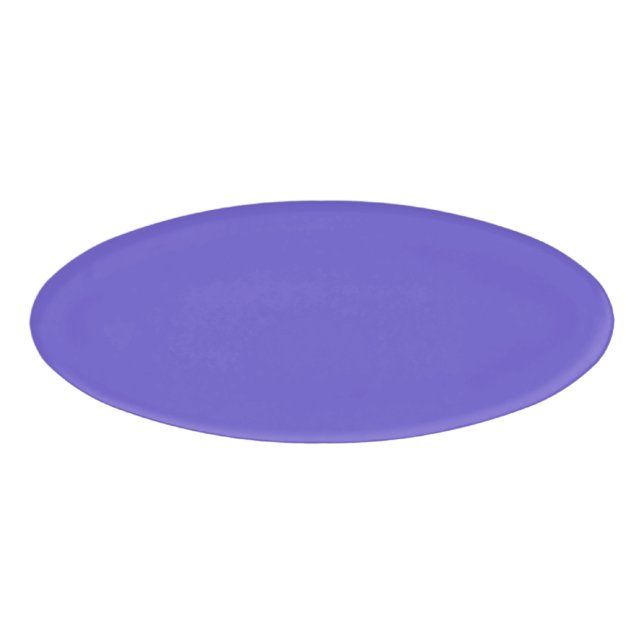 Slate Blue Oval Custom Name Tag (Front)