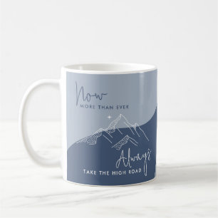 Slate Blue Take the High Road Coffee Mug