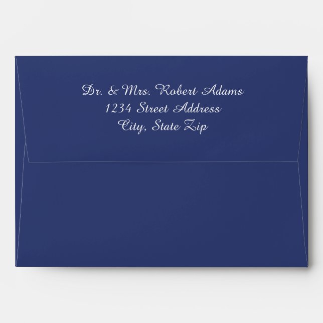 Slate Blue Trim - Envelope (Back (Top Flap))