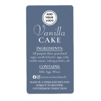 Slate Blue Vanilla Cottage Law Ingredient Label