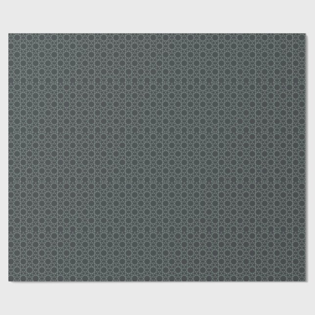 Slate Celadon Geometry Wrapping Paper (Flat)