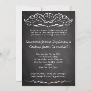 Slate Chalkboard Wedding Invitation