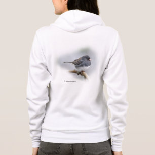 Slate-Coloured Dark-Eyed Junco on the Pear Tree Hoodie
