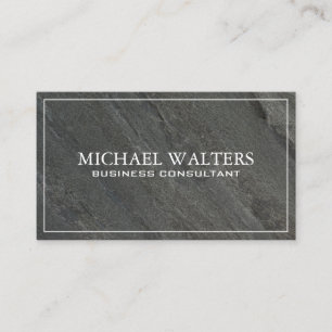 Slate Dark Rock Background Business Card